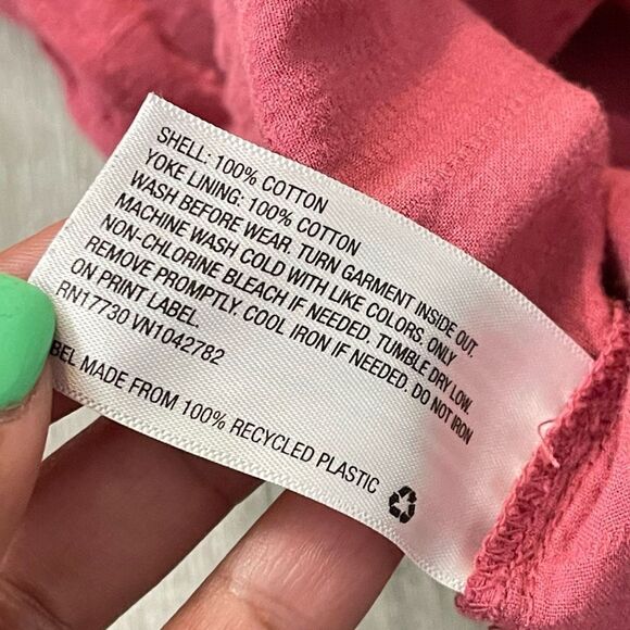 Genuine Kids From OshKosh Toddler Girl’s Pink Long Sleeve Ruffle Keyhole Top 5T - Picture 12 of 12